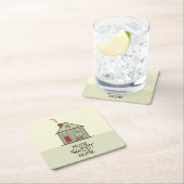 Home Sweet Home Quote Schattige Housewarming House Kartonnen Onderzetters (Insitu)