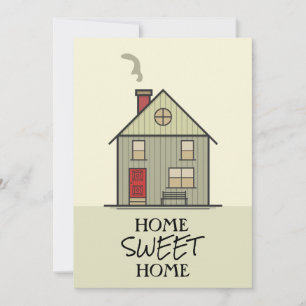 Home Sweet Home Quote Schattige Huis Typografie Bedankkaart
