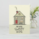 Home Sweet Home Quote Schattige Huis Typografie Bedankkaart (Staand voorkant)