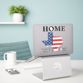 Home Sweet Home Quote Texas USA Vlag Sticker (Laptop op bureau)