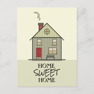 Home Sweet Home Quote Typografie Schattige huis Briefkaart