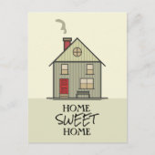 Home Sweet Home Quote Typografie Schattige huis Briefkaart (Voorkant)