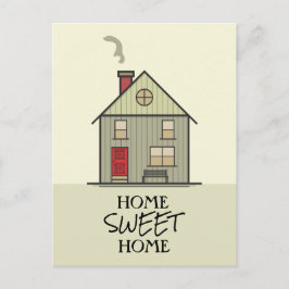 Home Sweet Home Quote Typografie Schattige huis Briefkaart