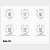 Home Sweet Home Realtor Gepersonaliseerde naam Ele Vierkante Sticker (Vel)