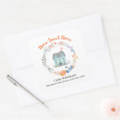 Home Sweet Home Realtor Gepersonaliseerde naam Ele Vierkante Sticker (Envelop)