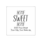 Home Sweet Home Retouradres Rubberstempel (Afrduk)
