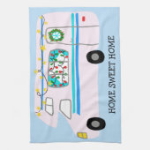 HOME SWEET HOME Retro Camper Motorhome RV Xmas Theedoek (Verticaal)