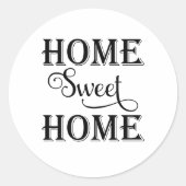 Home Sweet Home Ronde Sticker (Voorkant)