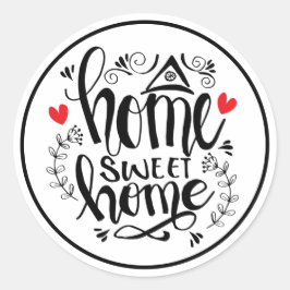 Home Sweet Home Ronde Sticker