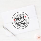 Home Sweet Home Ronde Sticker (Envelop)