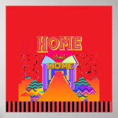 Home Sweet Home Rood Poster (Voorkant)