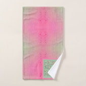 Home Sweet Home Roze en Groen Bad Handdoek (Handdoek)