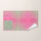 Home Sweet Home Roze en Groen Bad Handdoek (Handdoek)