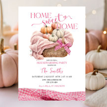 Home Sweet Home Roze Gingham Pompoen Huishouden