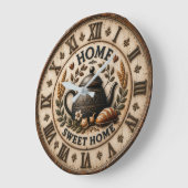 Home Sweet Home Rustic Farmhouse Grote Klok (Hoek)