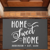 Home Sweet Home Rustic Modern Elegant Family Deurmat