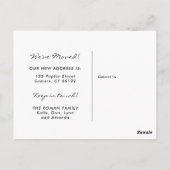 Home Sweet Home Rustic Wood Bewegende aankondiging Briefkaart (Achterkant)