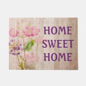 Home Sweet Home Rustiek Bloemen Deurmat (Voorkant)