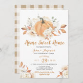 Home Sweet Home Rustiek pompoenhuis Warming Party Kaart (Voorkant / Achterkant)