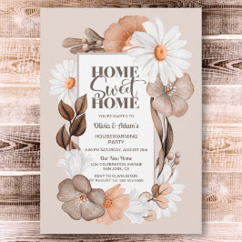 Home Sweet Home Rustige Herfst Floral Housewarming Kaart
