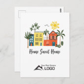 Home Sweet Home Scandinavian Custom Real Estate Briefkaart (Voorkant / Achterkant)