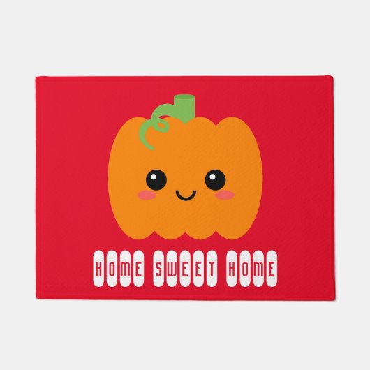 Home Sweet Home Schattigee pompoen Welkom Deurmat (Voorkant)