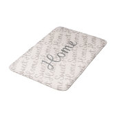 Home Sweet Home Script Design in Grijs Cream Taupe Badmat (Gekanteld)