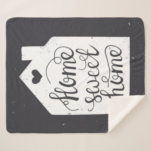 Home Sweet Home Sherpa Deken (Voorkant (horizontaal))