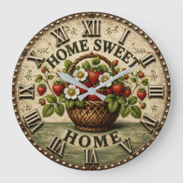 Home Sweet Home Strawberry Basket Farmhouse Grote Klok