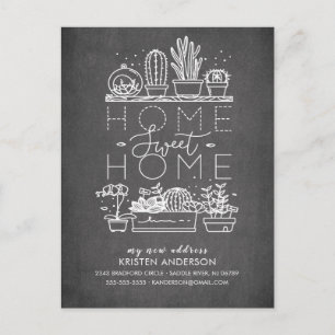 Home Sweet Home Succulent Moving Announge Aankondigingskaart