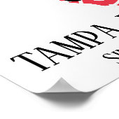 Home Sweet Home Tampa Florida Red State Kaart Poster (Hoek)