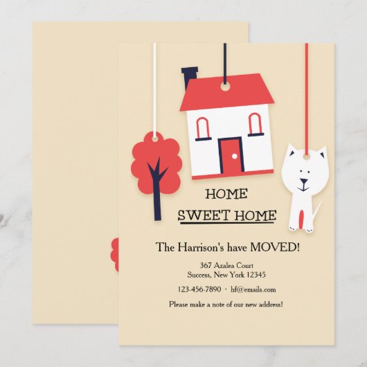 Home Sweet Home (TAN) Bewegende aankondiging (Voorkant / Achterkant)