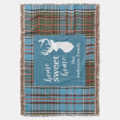 Home Sweet Home Tartan Anderson Gepersonaliseerd Deken (Voorkant Verticaal)