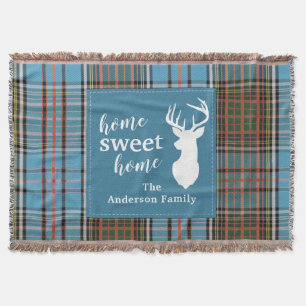 Home Sweet Home Tartan Anderson Gepersonaliseerd Deken