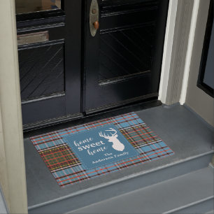 Home Sweet Home Tartan Anderson Gepersonaliseerd Deurmat