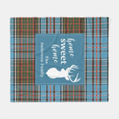 Home Sweet Home Tartan Anderson Gepersonaliseerd Fleece Deken (Voorkant (Horizontaal))