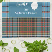 Home Sweet Home Tartan Anderson Gepersonaliseerd Theedoek (Gevouwen)