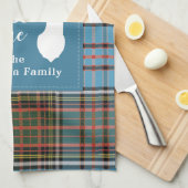 Home Sweet Home Tartan Anderson Gepersonaliseerd Theedoek (Quarter Fold)