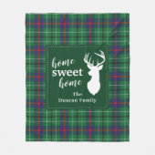Home Sweet Home Tartan Duncan Pset Persoonlijk Fleece Deken (Voorkant)