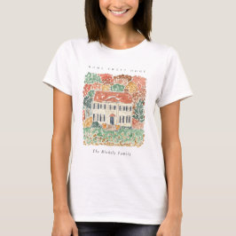Home Sweet Home Thanksgiving Autumn Georgian House T-shirt