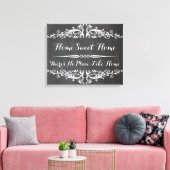 HOME SWEET HOME.There's no place like home Canvas Afdruk (Insitu (Woonkamer))