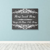 HOME SWEET HOME.There's no place like home Canvas Afdruk (Insitu (Houten vloer))
