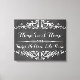 HOME SWEET HOME.There's no place like home Canvas Afdruk