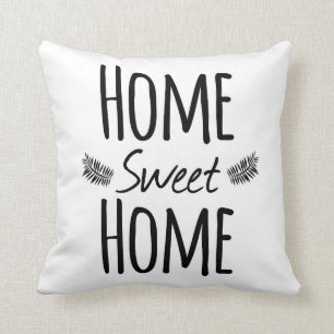 Home Sweet Home Typografie Pillow Kussen