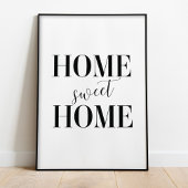 Home Sweet Home Typografie Poster Print