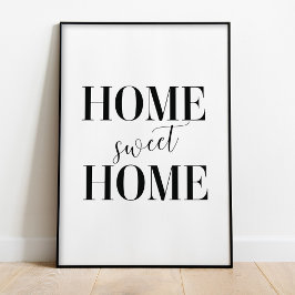 Home Sweet Home Typografie Poster Print