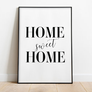 Home Sweet Home Typografie Poster Print