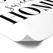 Home Sweet Home Typografie Poster Print (Hoek)