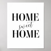 Home Sweet Home Typografie Poster Print (Voorkant)