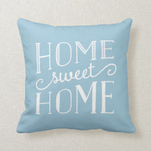 Home Sweet Home Typographic Stripe Accent Pillow Kussen